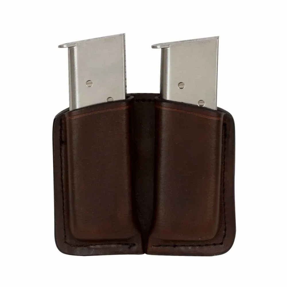 Kirkpatrick Leather 62D Double Magazine Pouch Brown Handcrafted USA Belt Mag